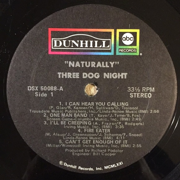 Three Dog Night - “Naturally” Vinyl LP - Picture 4 of 5
